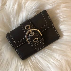 COACH - SOHO CHOCOLATE BROWN LEATHER WALLET